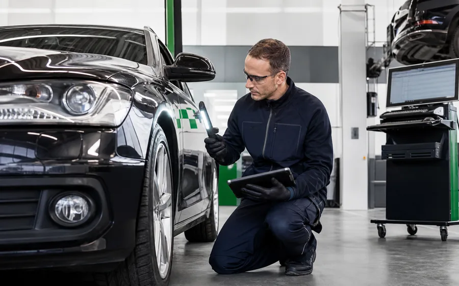 Deutsche Fahrzeuginspektionsanlage mit Diagnose und Expertenbewertung