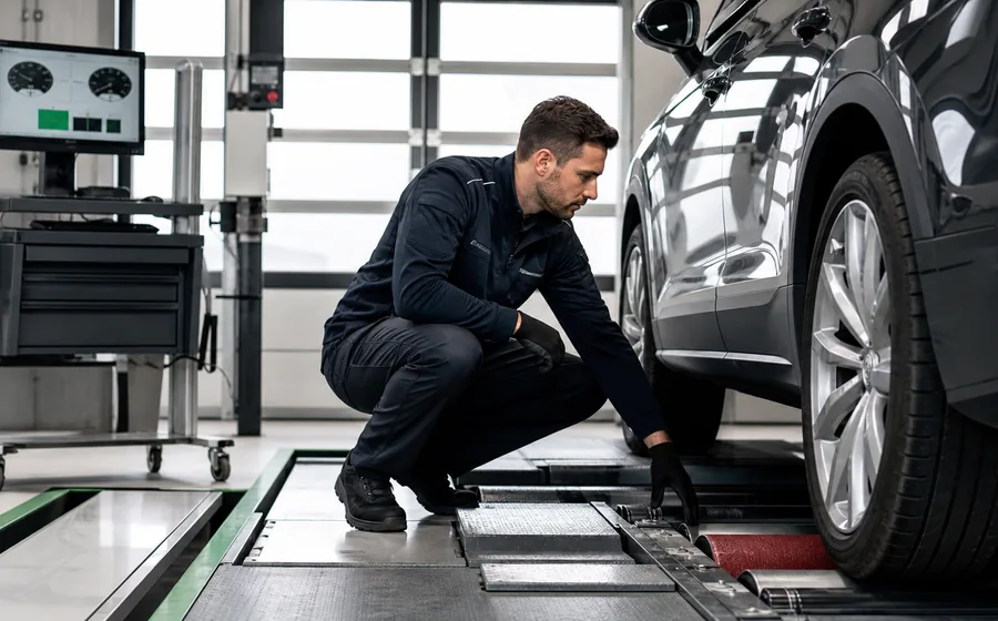 Österreichisches Fahrzeuginspektionszentrum mit professionellen Sicherheitsprüfungen