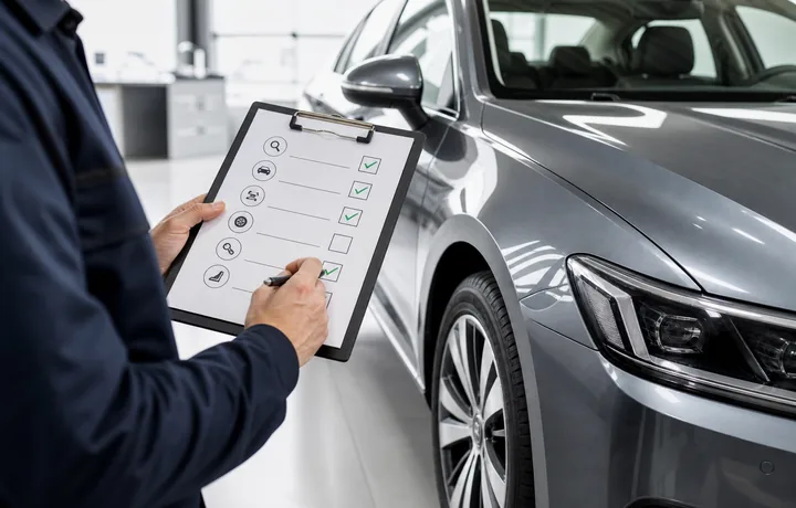 Professionelle Fahrzeug-Checkliste vor Kundenübergabe